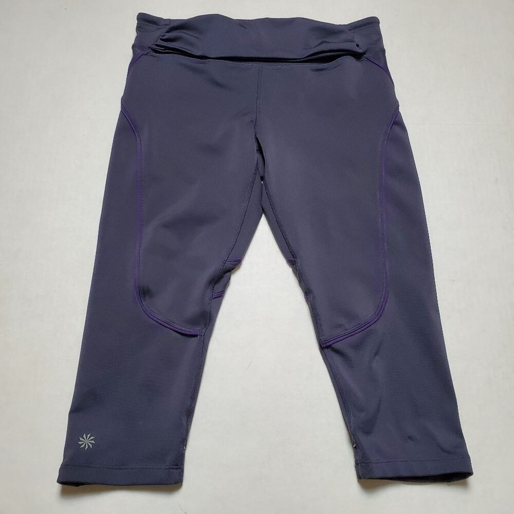 Athleta Grey Crop Capri Leggings SZ Small